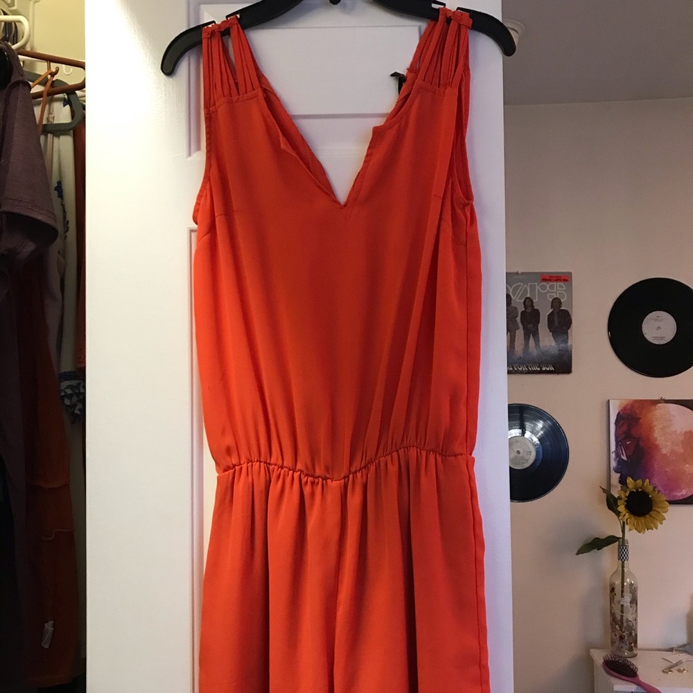 Salmon Chiffon Romper